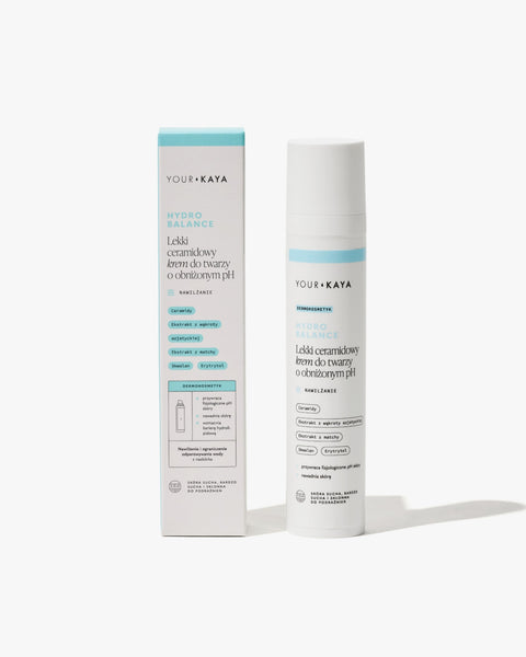 Lekki ceramidowy krem do twarzy o obniżonym pH