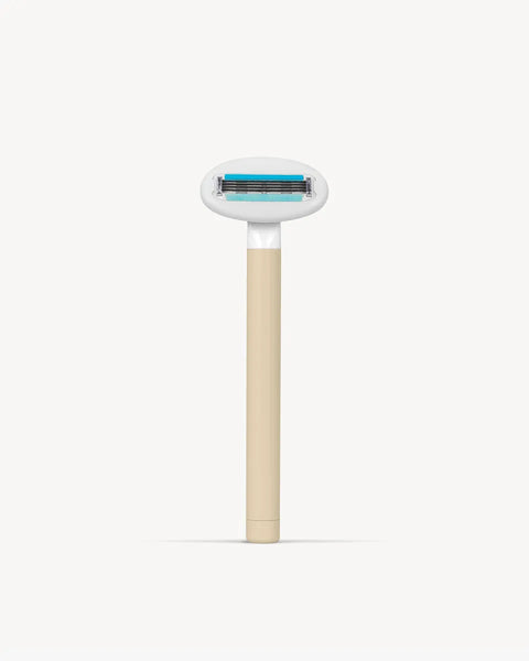 Reusable razor with two heads for the body