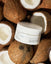 Nourishing body butter with the scent of coconut and almonds