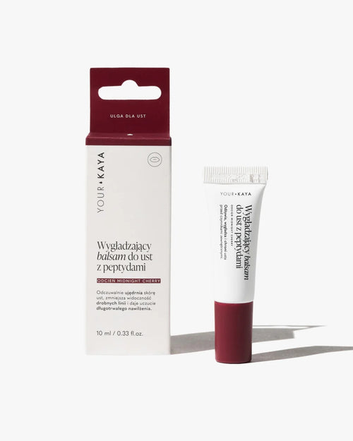 Smoothing lip balm with peptides