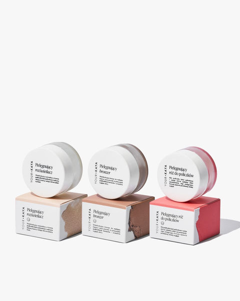 Set: nourishing bronzer, highlighter and blush