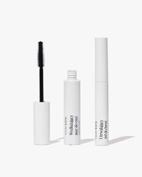 Zestaw: tusz do rzęs i żel do brwi