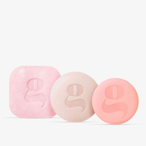 Zestaw: kostka myjąca, szampon i odżywka do włosów w kostce