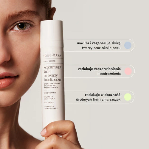 Zestaw: Krem SPF 50, Kojące serum i Regenerujący krem do twarzy i okolic oczu