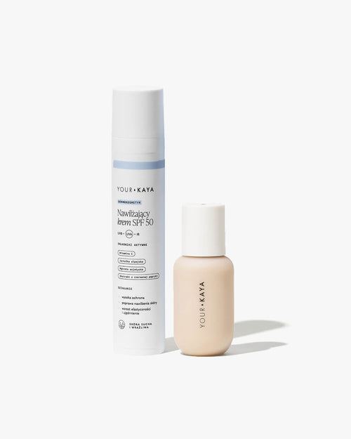 Zestaw: Tint do twarzy i Nawilżający krem SPF 50