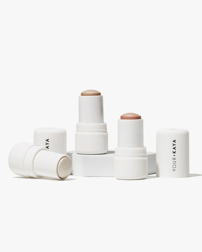 Zestaw: róż, rozświetlacz i bronzer w sticku