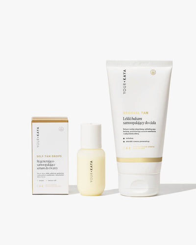 Zestaw FACE&BODY SELF-TAN: serum do twarzy i pianka/balsam/krem CC