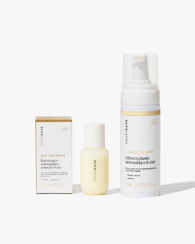 Zestaw FACE&BODY SELF-TAN: serum do twarzy i pianka/balsam/krem CC
