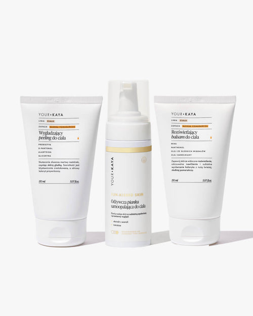 Zestaw SELF-TAN ROUTINE: peeling, pianka i balsam
