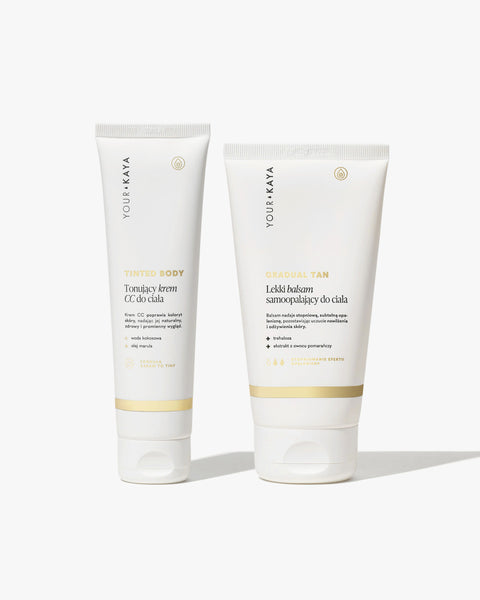 Zestaw EVEN TAN: lekki balsam i krem CC