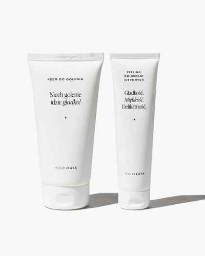 Zestaw: krem do golenia i peeling do okolic intymnych