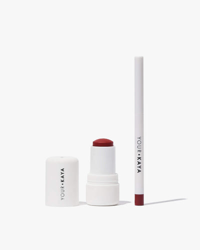 Zestaw świąteczny: róż w sticku i konturówka