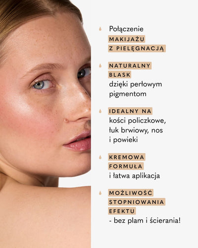Zestaw: pielęgnujący bronzer, rozświetlacz i róż do policzków