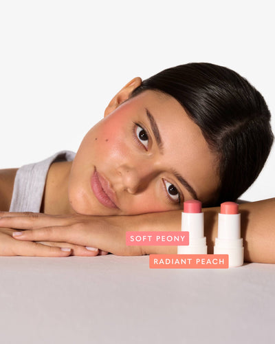 Zestaw: róż, rozświetlacz i bronzer w sticku