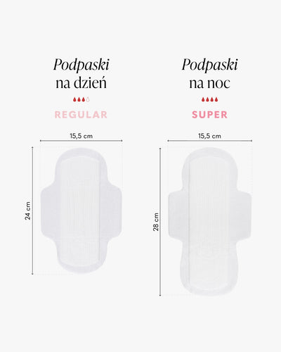 Zestaw: 2x Podpaski na dzień + 2x Podpaski na noc