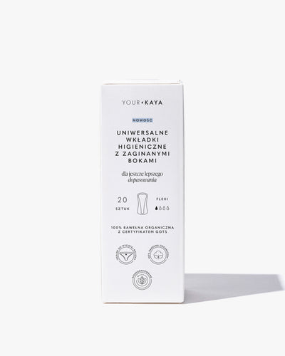 Uniwersalne wkładki higieniczne z zaginanymi bokami