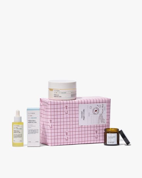 Zestaw świąteczny: masło do ciała, olejek do ciała i świeczka o zapachu kokosa i migdałów