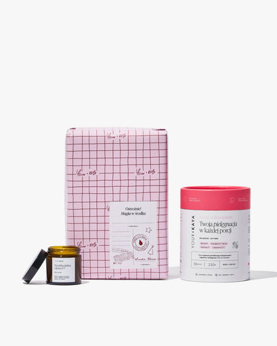 Zestaw świąteczny: More COLLAGEN i świeczka o zapachu róża-malina