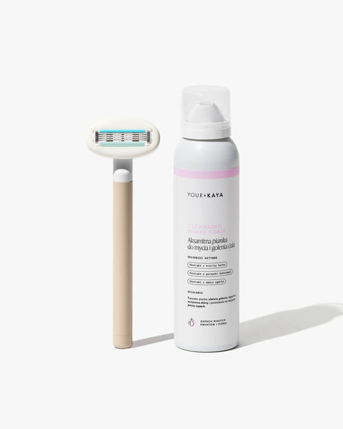 Zestaw: pianka do mycia i golenia i wielorazowa maszynka