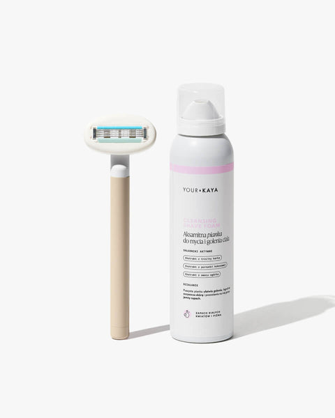 Zestaw: pianka do mycia i golenia i wielorazowa maszynka