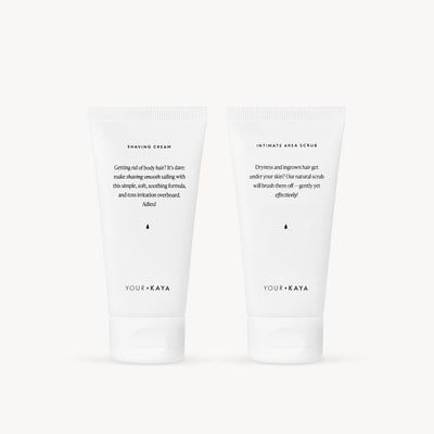Zestaw mini: krem do golenia i peeling do okolic intymnych